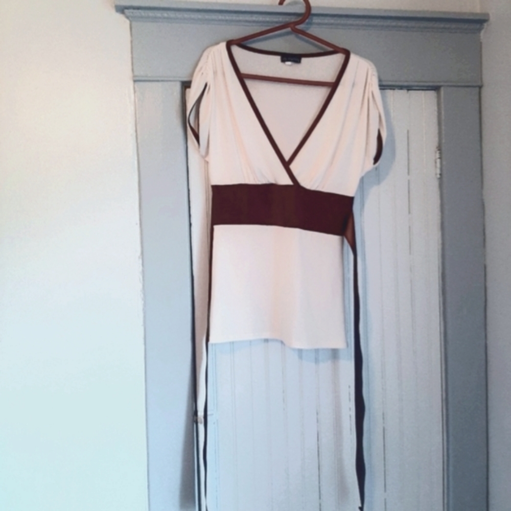 Women's large brown and white blouse.